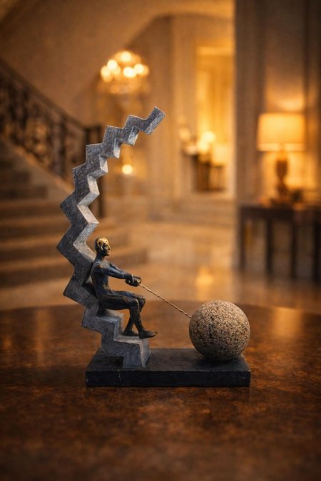 تحف تعبيريه تسلق مع صخره